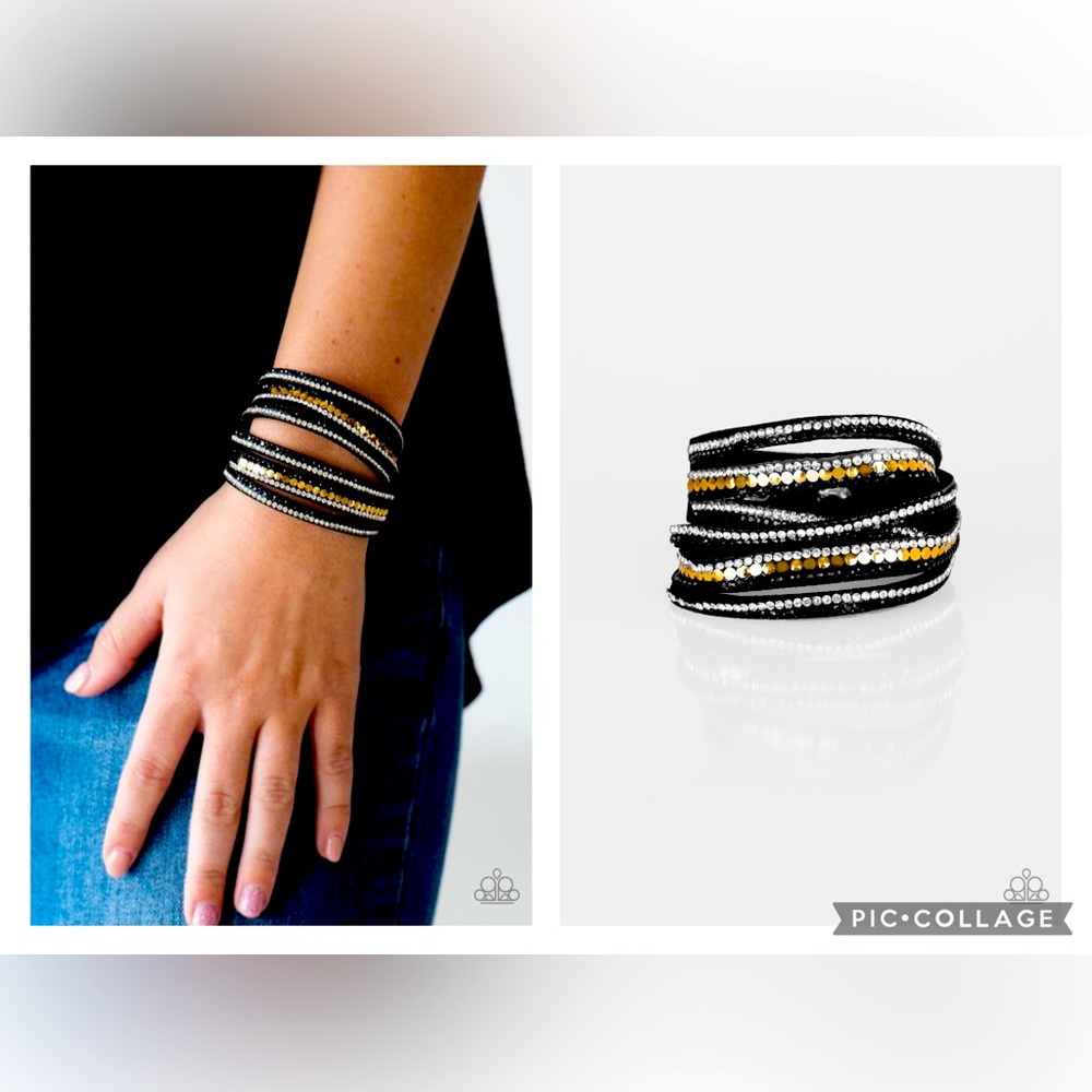 Paparazzi Rock Star Attitude Snap Double Wrap Bracelet